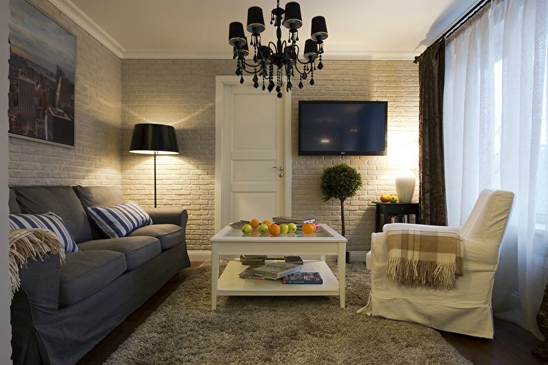 Design of a small living room - photo
