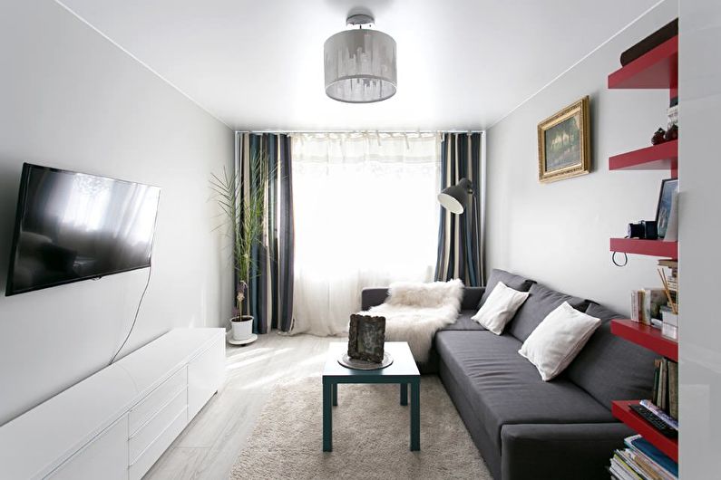 Design of a small living room - photo