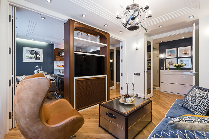 Design of a small living room - photo