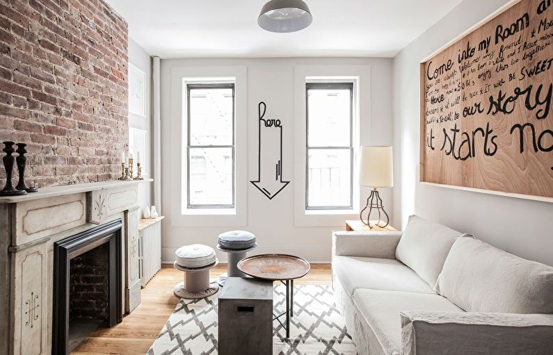 Design of a small living room - photo