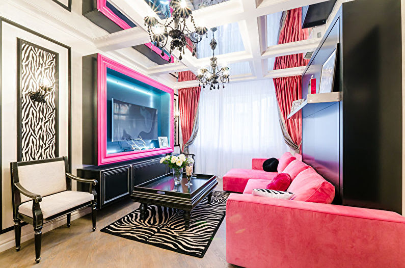 Design of a small living room - photo