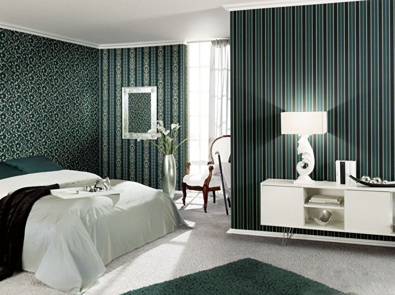 Combining Wallpaper in the Bedroom - Companion Wallpaper