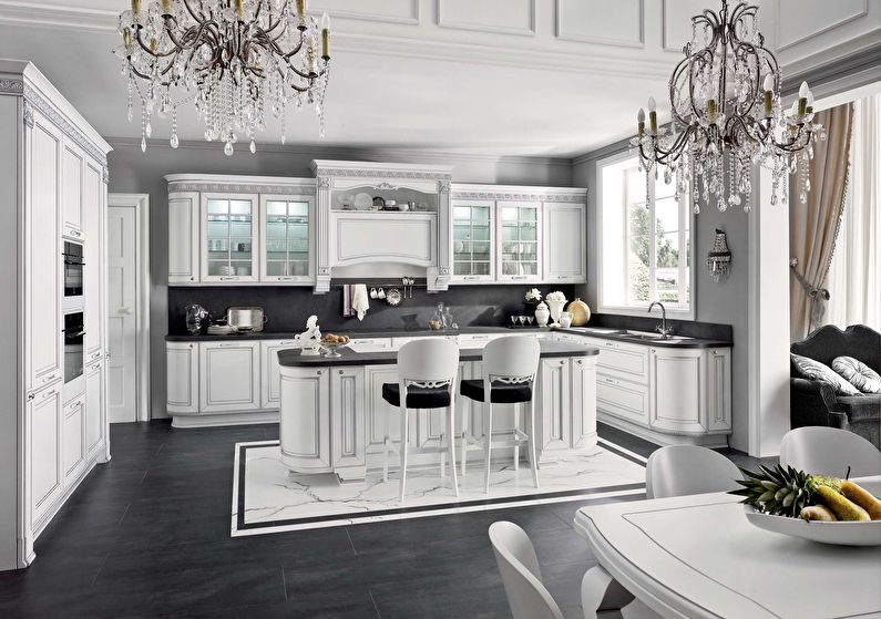 Cuisines lumineuses de style classique