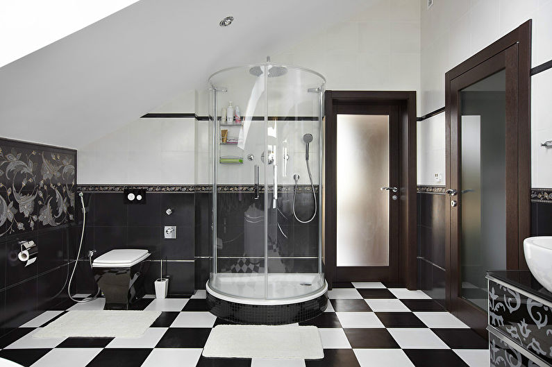 Bathroom design in a country house