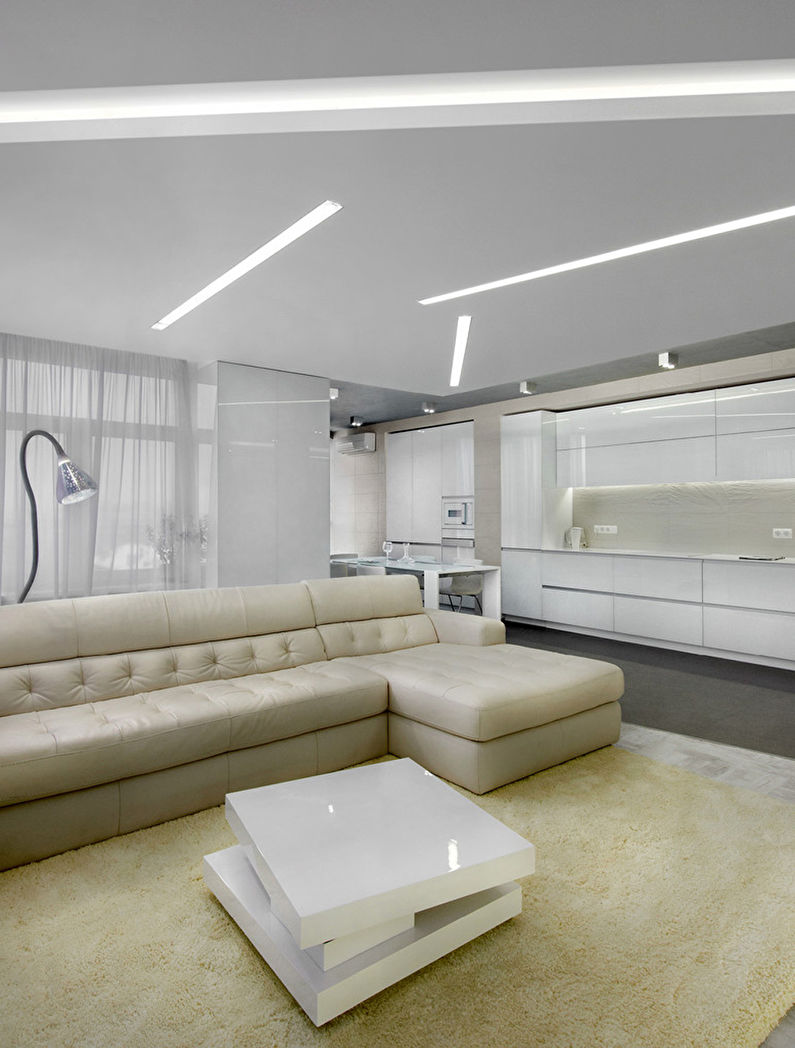 Minimal: Design of the kitchen-living room - photo 3