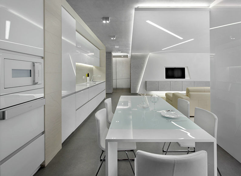 Minimal: Design of the kitchen-living room - photo 5