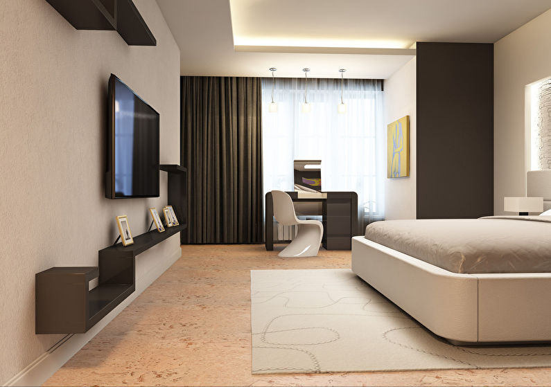 Design of a bedroom in a four-room apartment - photo 1