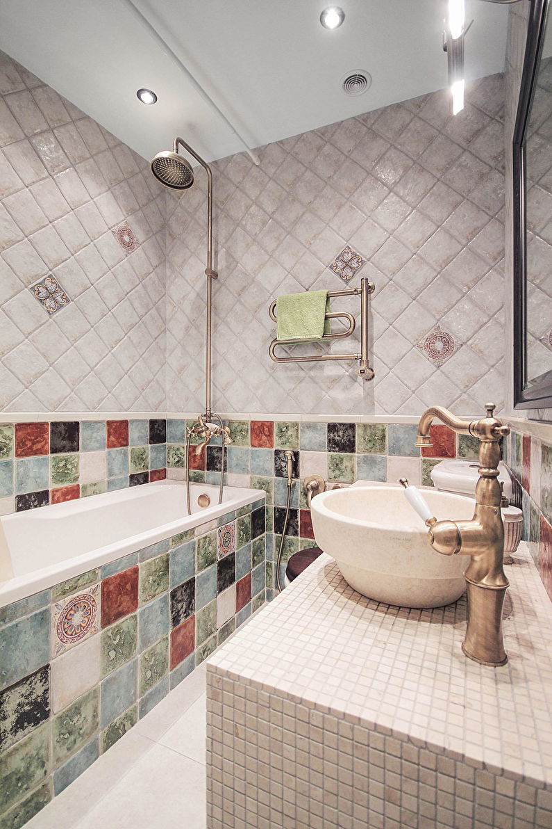 Design of a bathroom in Khrushchev - a classic interior style