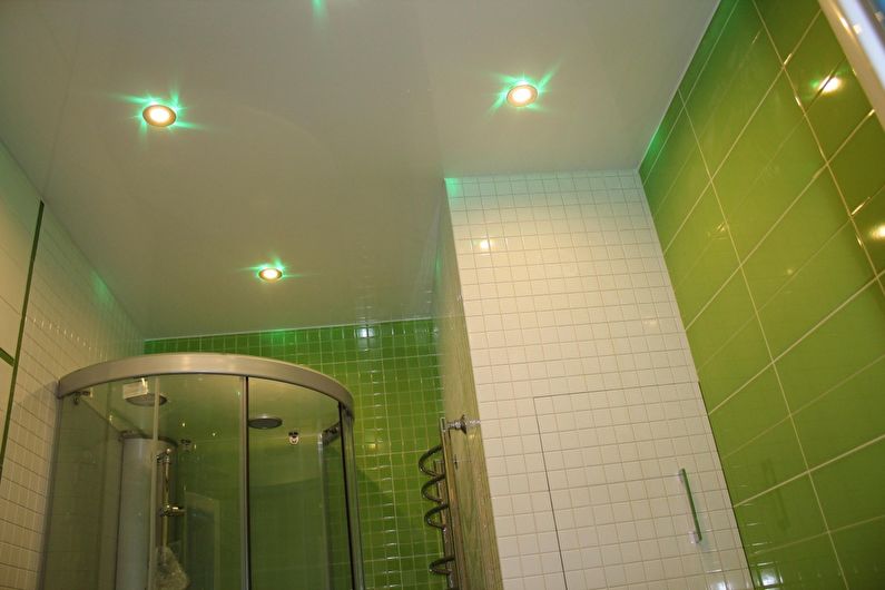 Bathroom in Khrushchev - ceiling design