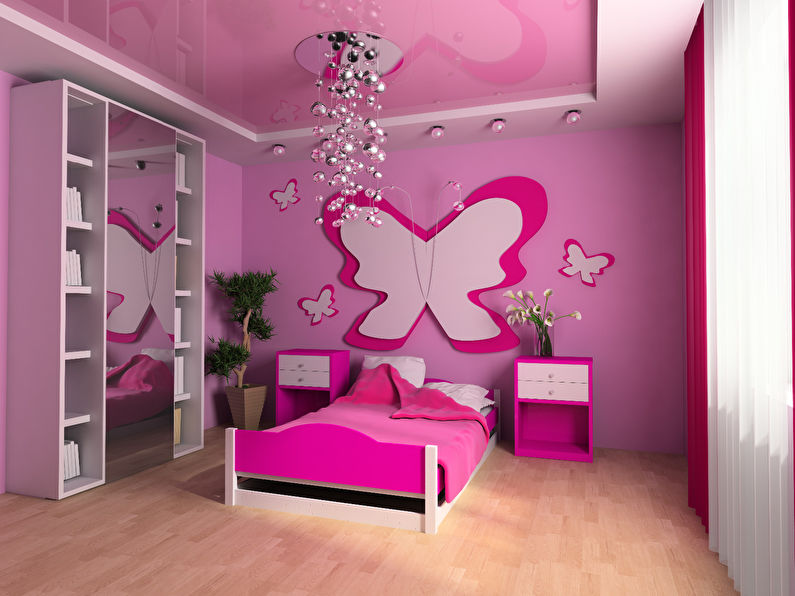 Two-level stretch ceilings in the children's room