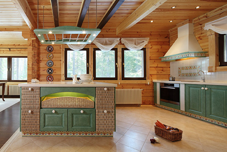 Kitchen Design in a Wooden House - photo 2