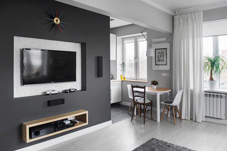 Niche TV Drywall di Ruang Tamu