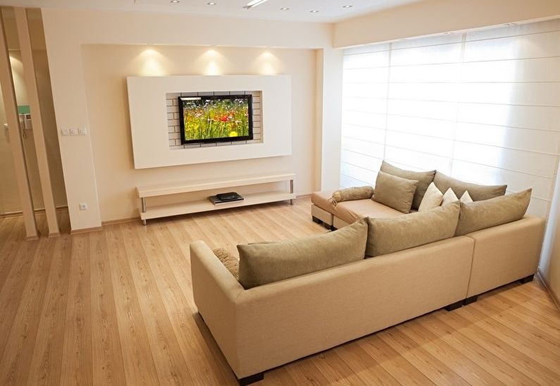 Niche TV Drywall di Ruang Tamu