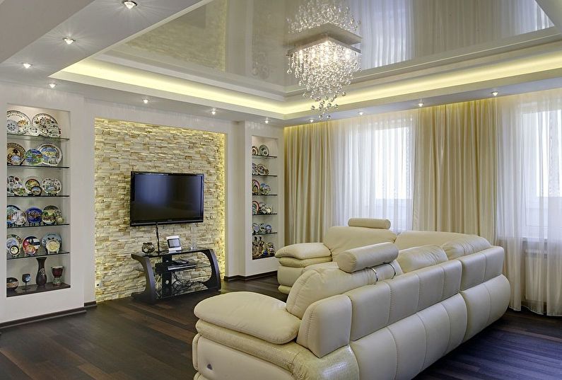 Niche TV Drywall di Ruang Tamu