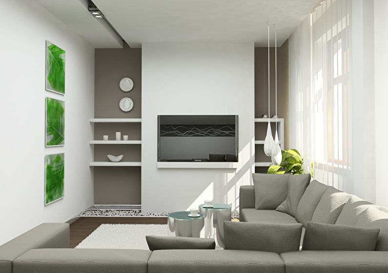 Niche TV Drywall di Ruang Tamu
