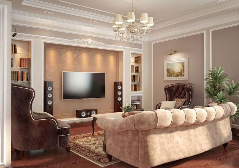 Niche TV Drywall di Ruang Tamu