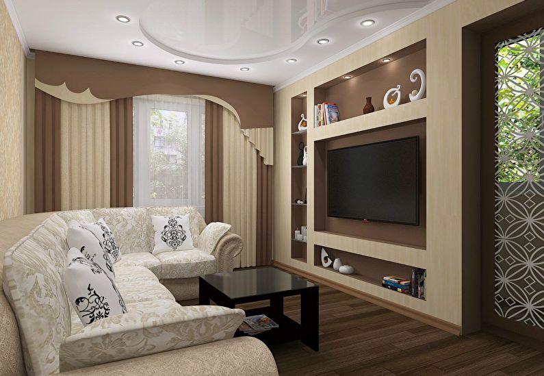 Niche TV Drywall di Ruang Tamu