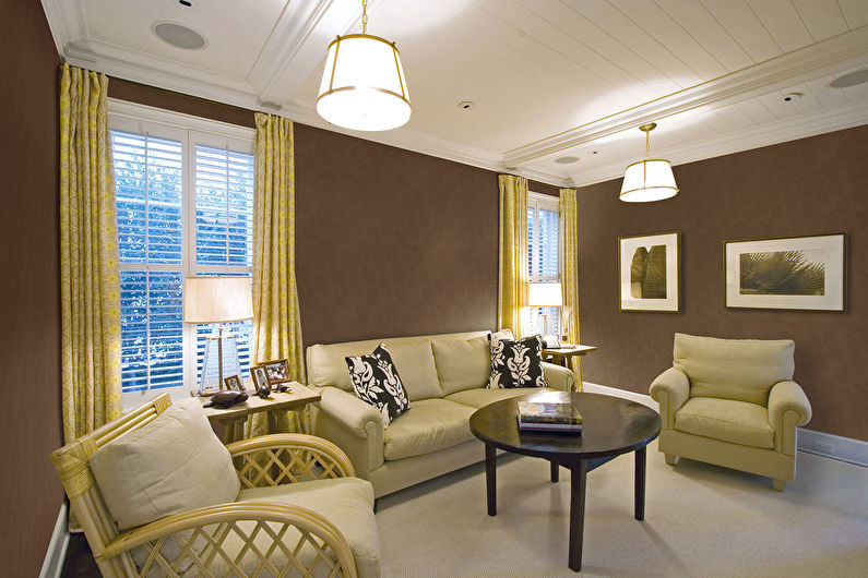 Cullets in the interior of the living room