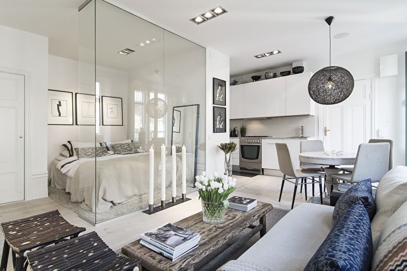 Glass partitions in the apartment (60 photos)