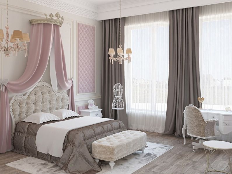 Children's room in pastel colors