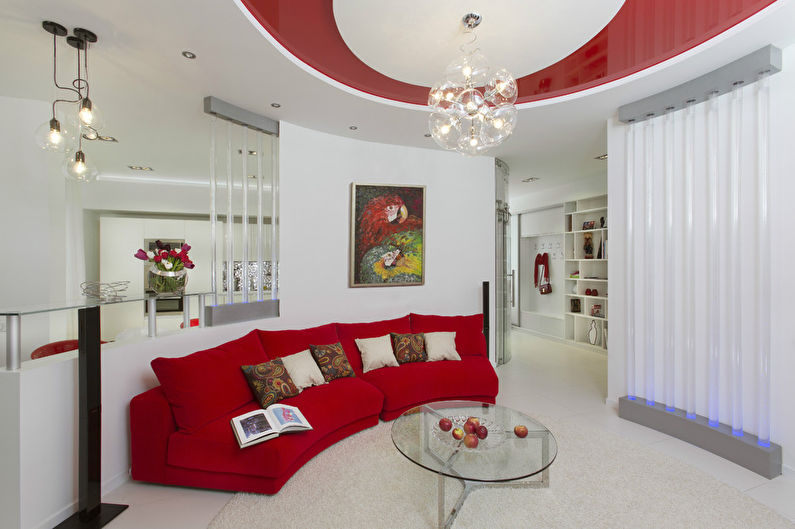 Studio type apartment interior, 74 m2