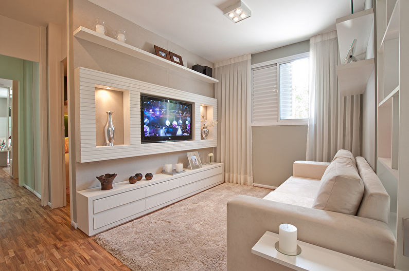 Niche TV Drywall: 50 Idea Foto