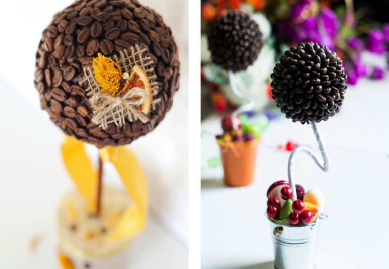 Coffee Topiary Ideas - Fruit Tree