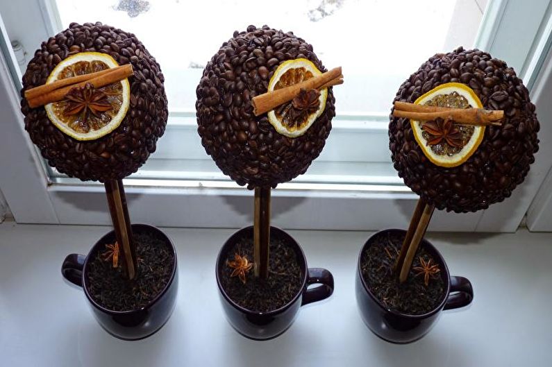 Coffee Topiary Ideas - Fruit Tree