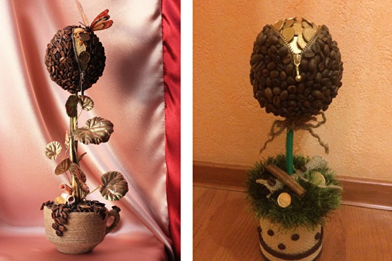 Coffee Topiary Ideas - Money Tree