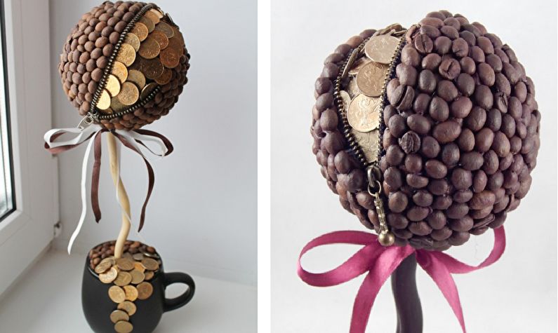Coffee Topiary Ideas - Money Tree