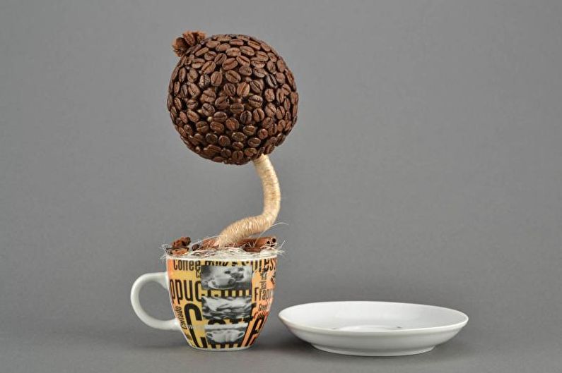 DIY coffee topiary (coffee tree) - photo