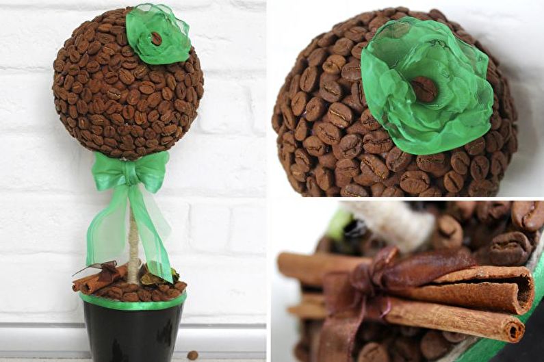 DIY coffee topiary (coffee tree) - photo