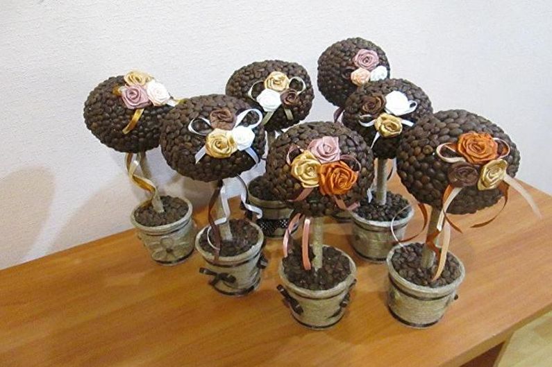DIY coffee topiary (coffee tree) - photo