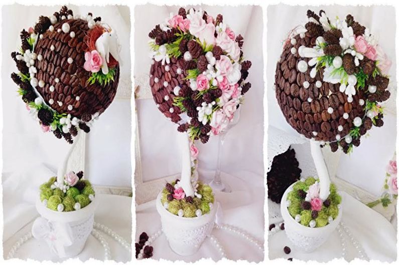 DIY coffee topiary (coffee tree) - photo