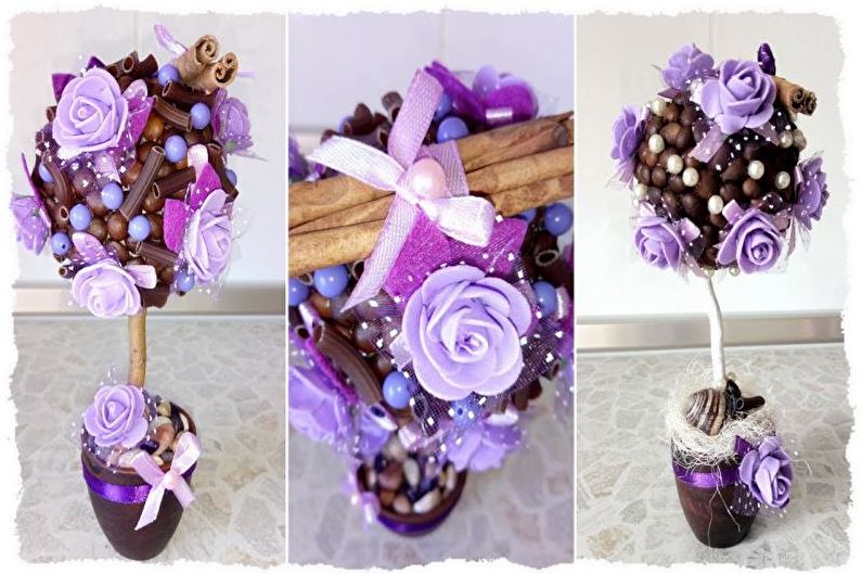 DIY coffee topiary (coffee tree) - photo