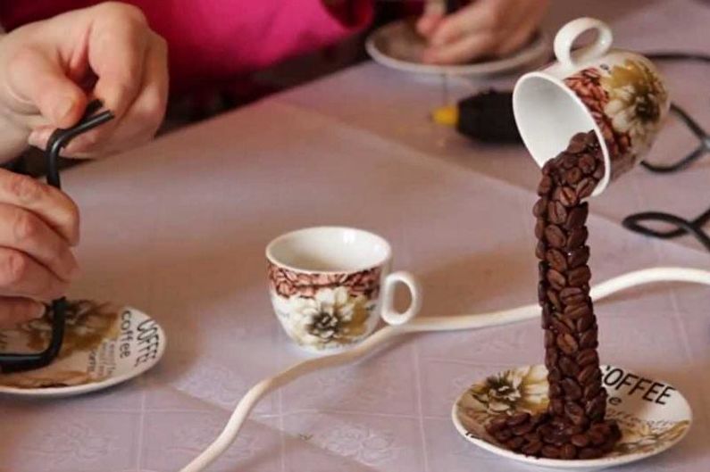 DIY coffee topiary (coffee tree) - photo