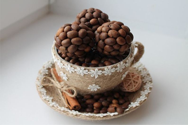 DIY coffee topiary (coffee tree) - photo