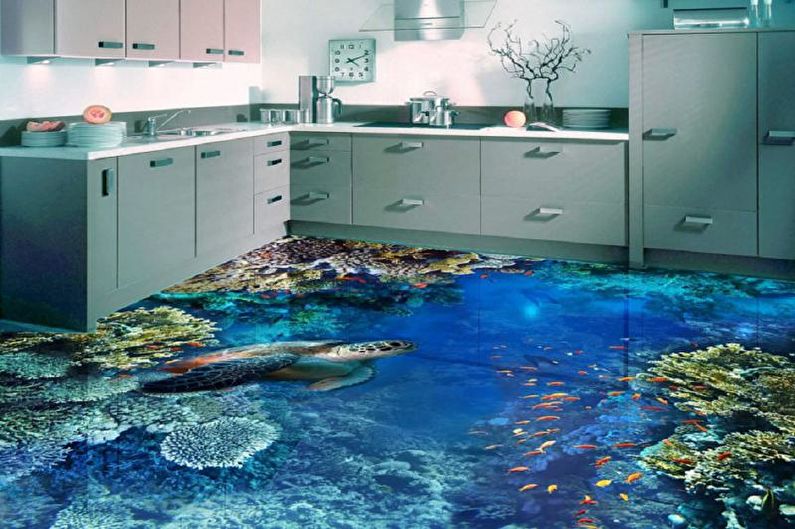 Bulk 3D floors in the kitchen
