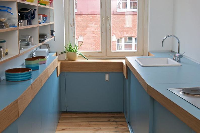 Beautiful kitchen photo - “Galley” in an old house