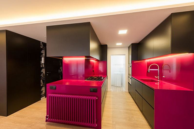 Beautiful kitchen photo - Modulated kitchen in bright colors
