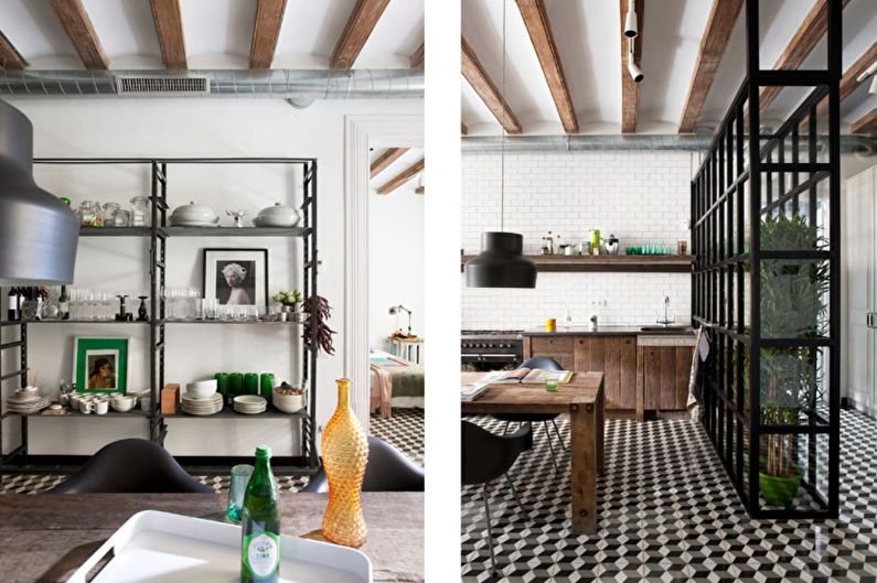 Beautiful kitchen photos - Monochrome industrial style kitchen