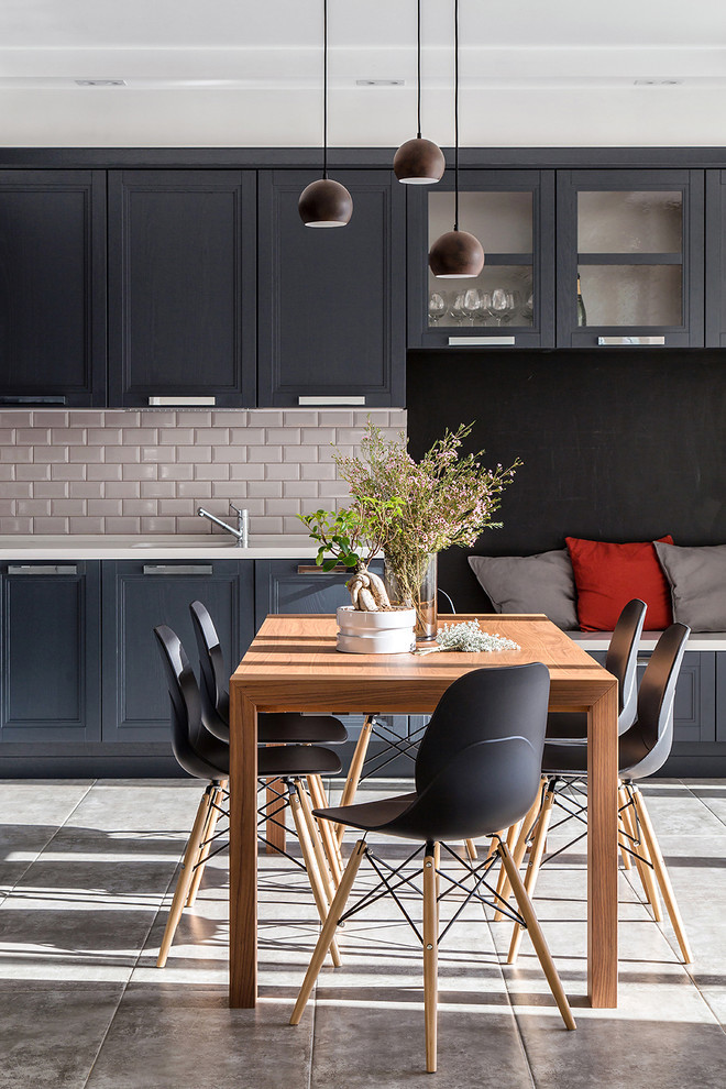 Beautiful kitchen photo - Graphite kitchen for a student girl