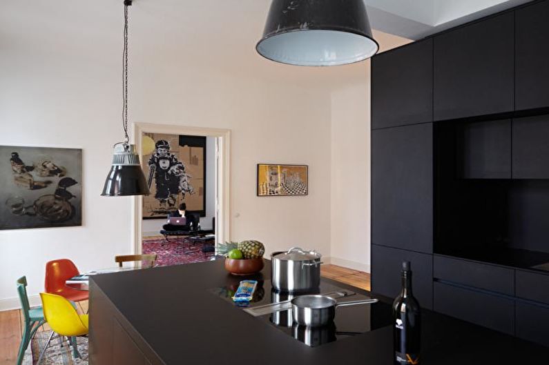 Beautiful kitchen photo - Matte black kitchen