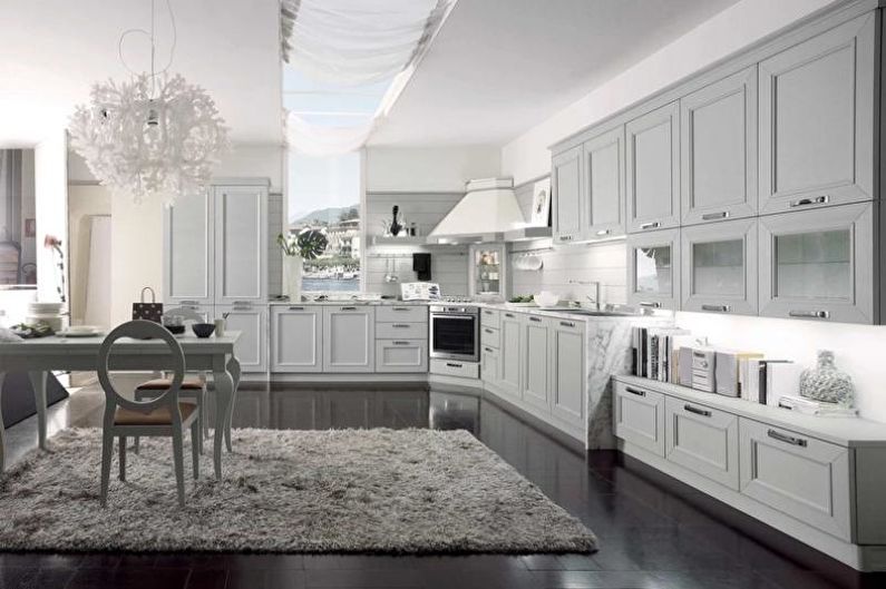 Gray kitchen-dining room - Interior Design