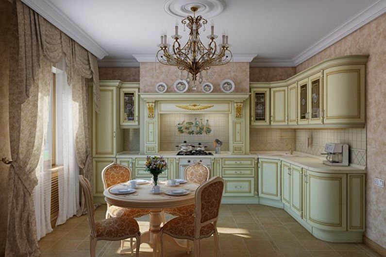 Classic-style kitchen-dining room - Interior Design