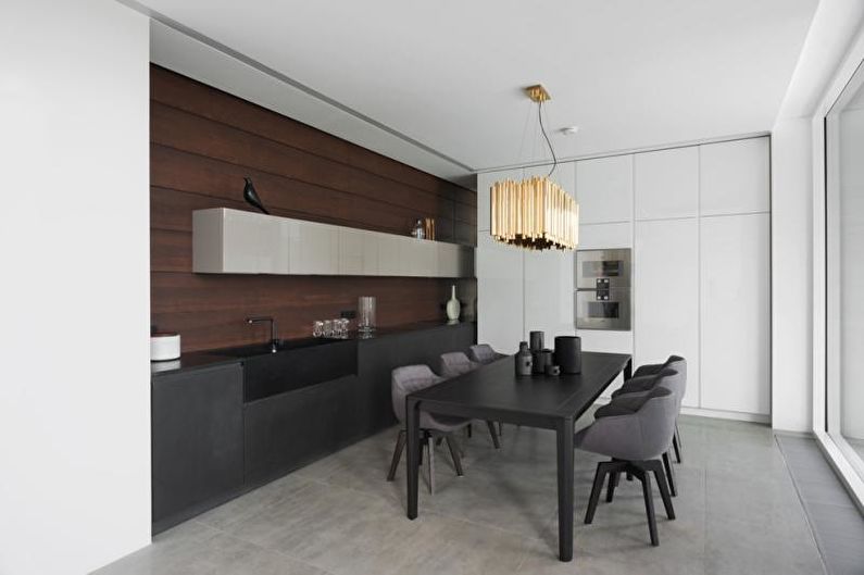 Interior design of the kitchen-dining room - photo