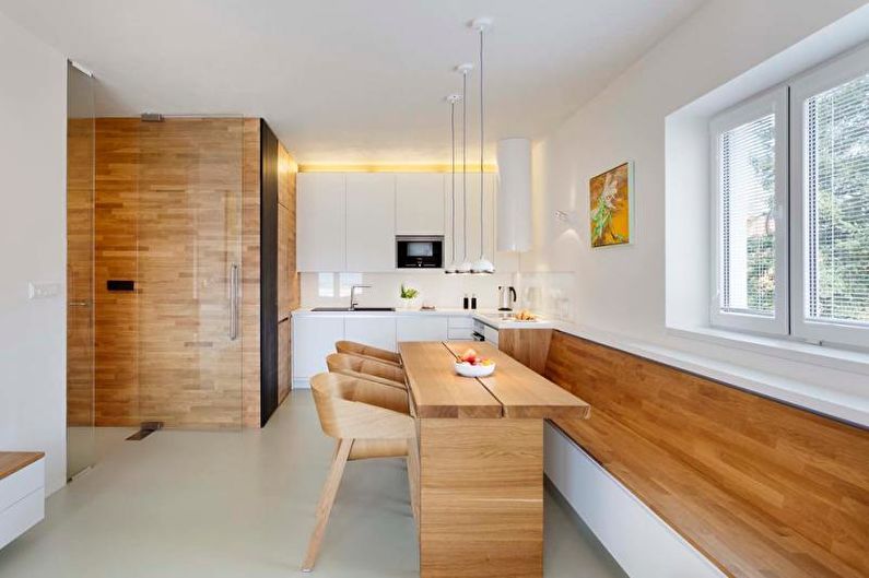 Interior design of the kitchen-dining room - photo