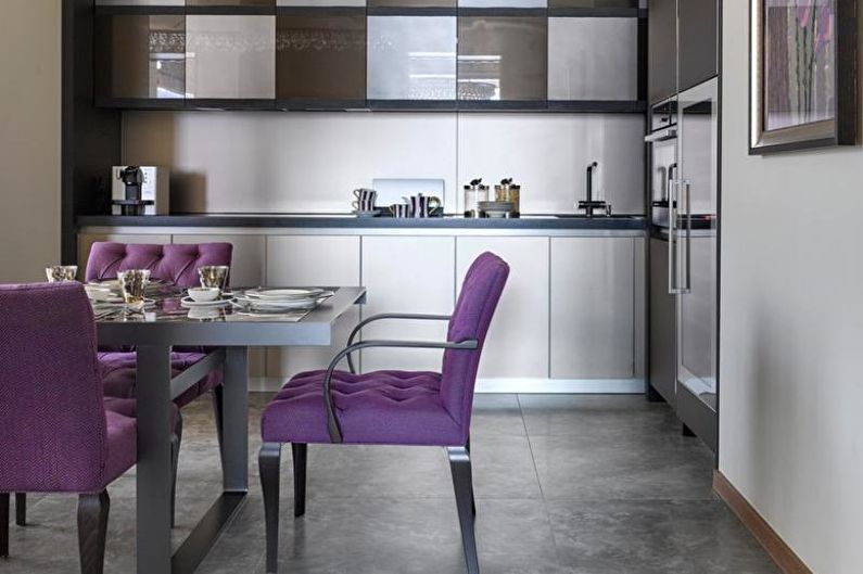 Interior design of the kitchen-dining room - photo