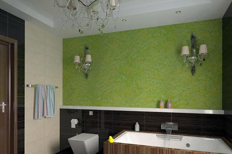 Combined Bathroom Design - Wall Decoration