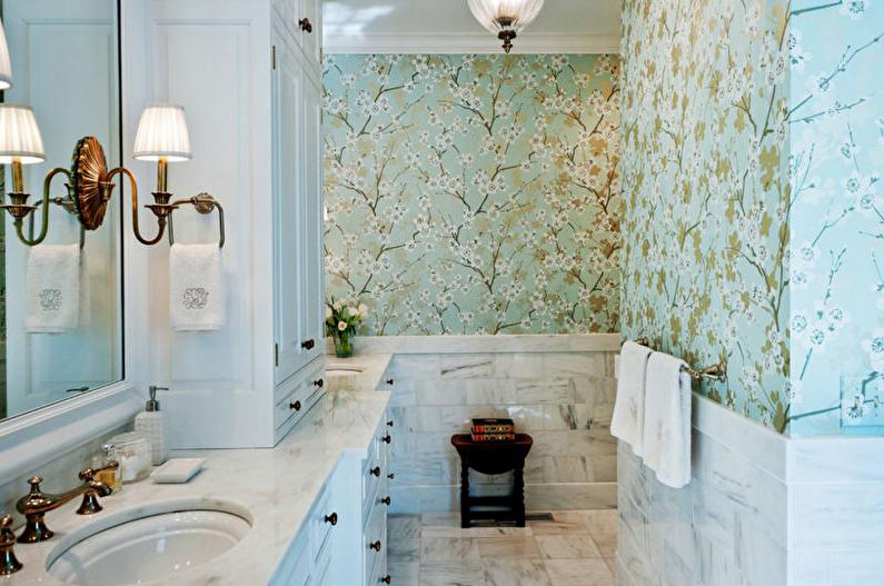 Combined Bathroom Design - Wall Decoration